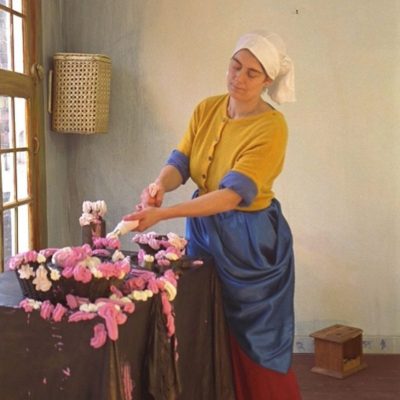 Milkmaid, selfportrait, 1993, 33 x 28 cm